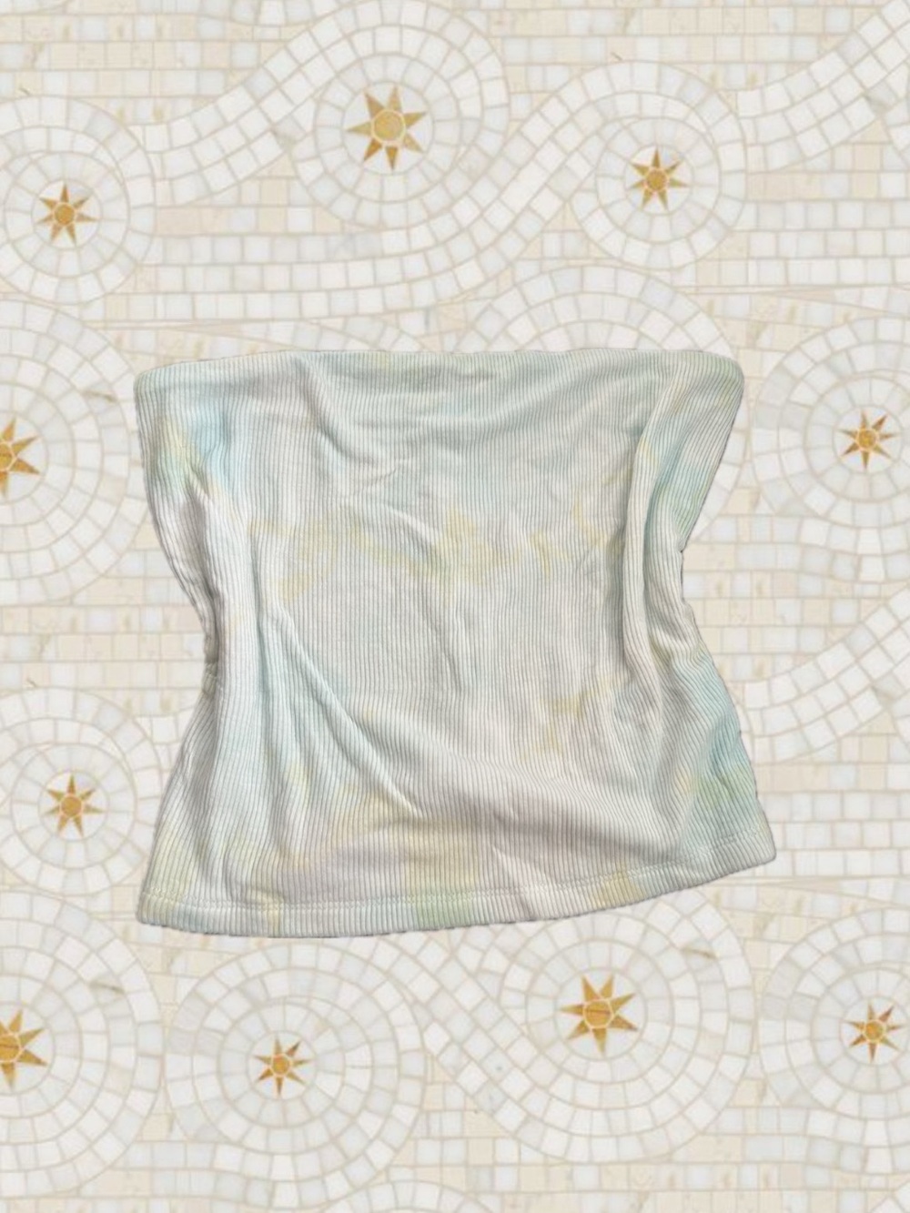 American Eagle Outfitters Pastel Tie-Dye Ribbed Strapless Tube Top